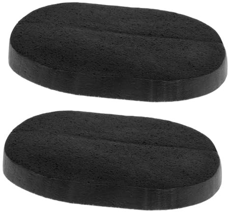 KOCKSHION 2piezas Esponja Carbon De Bambú Unidades Limpia y Exfolia La Facial Natural y
