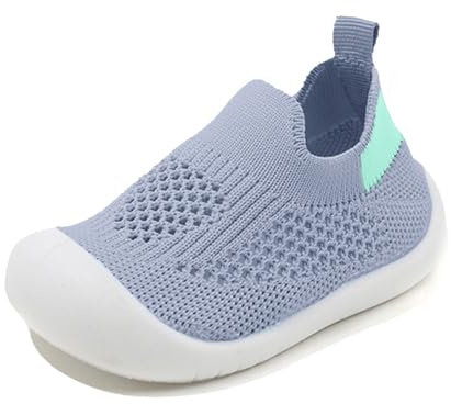 Zapatos Bebe Primeros Pasos de Punto Malla Transpirable Suave, Zapatillas Recien Nacido con Suela Goma Antideslizante Calzado Respetuoso Bebé Niña Niño, Sandalias Infantil Caminantes Principiantes