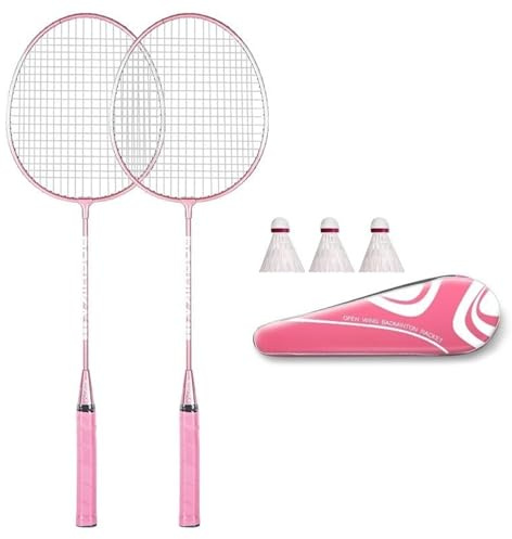 VIVIWI 1 paio di racchette da badminton leggere volani racchette da badminton professionali per adulti e giocatori