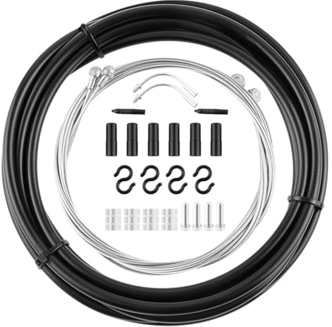 Laitejituan Set di cavi del freno per bicicletta, con copertura del freno da 2,5 m, set di funi del freno da 2 V, per mountain bike, bici da corsa