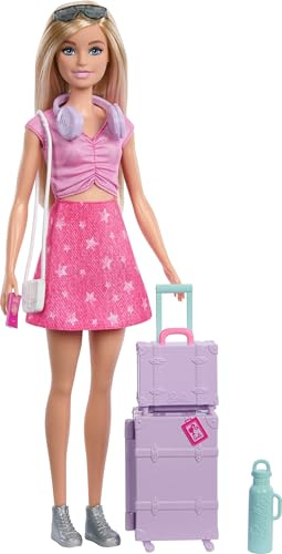 Barbie Family & Friends Malibu Limitless Adventure blond docka | Rese- och bagagetillbehör, JMJ47