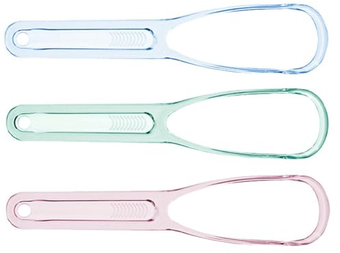 Beatifufu 3 Pezzi Puliscilingua per Adulti, Raschietti per Lingua in Plastica Resistente All’usura, Spazzola per Pulizia della Lingua Contro Alito Cattivo, Strumenti Igiene Orale Sicuri