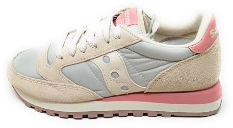 Saucony Jazz Sneakers Donna,Modello S1044 739 Beige Grigio Rosa (Birch/Tofu),Suede e Nylon,Casual Retro Running (Birch/Tofu, Sistema Taglie Calzature EU, Adulto, Numero, Media, 38)