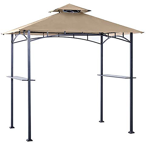 ABCCANOPY Auvent de Rechange pour abri de Gril Uniquement Compatible avec tonnelle modèle L-GZ238PST-11 (Beige)