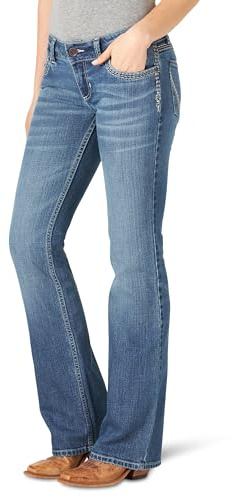 Wrangler Women's Retro Sadie Low Rise Stretch Boot Cut Jean, Tiffany, 7-32