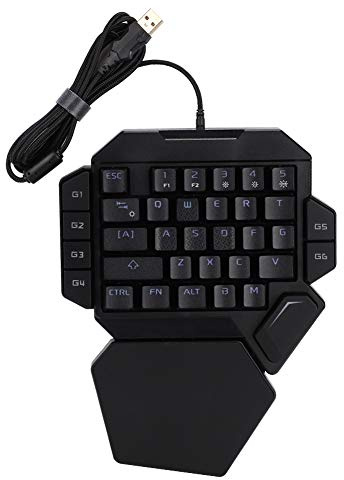 Sxhlseller Teclado de una Mano, Teclado Mecánico RGB Blacklight, Teclado Mecánico con Función de Grabación de Macros