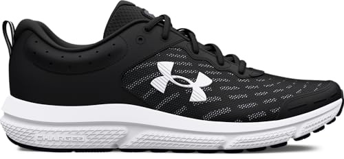 Under Armour Men's Charged Assert 10, (001) Black/Black/White, 14 X-Wide
