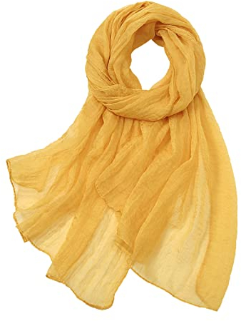 Dorjuli Damen Schal Stola Halstuch Sommerschals- Einfarbig Schal Eleganter Boho Schulter-Tuch Schals für Frauen Leichter Seidenschals Damen eide Leicht Seidentuch Bandana