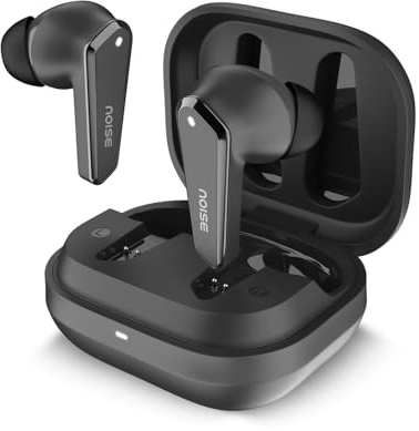 Noise Buds N1 In-Ear-Ohrhörer mit Chrom-Finish, 40 Stunden Spielzeit, Quad-Mikrofon mit ENC, extrem niedrige Latenz (bis zu 40 ms), Instacharge (10 Minuten = 120 Minuten), Bluetooth v5.3