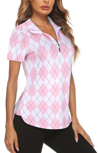 Gemulate Golf Tops for Ladies Women Horse Riding Clothes Pink