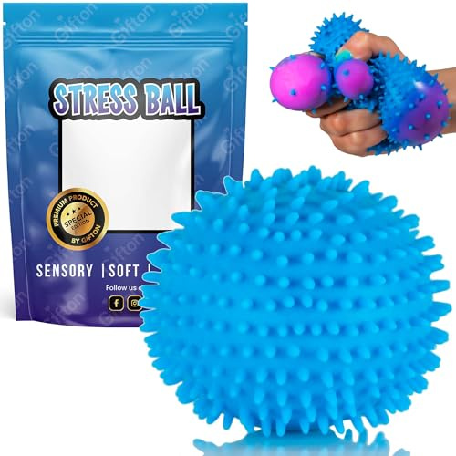 Gifton - Colour Changing DNA Stress Relief Ball - Novelty Squeeze Sensory Hand Grips Strengthener Physio Therapy for Anxiety - Gift for Men Women Adults Birthday Present for Teens Him Her