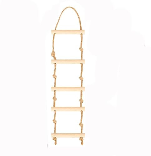 Wichtel Zubehör Strickleiter, 4.5 x 18 cm Miniatur Wichtel Leiter für Wichteltür Weihnachten Deko und 1/12 Puppenhaus,DIY Wichtelzubehör Miniatur Zubehör