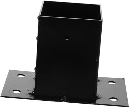 OSALADI Protector De Base De Poste De Jardín De Metal Resistente Para Barandillas y Vallas Soporte De Poste De Patio y Cubierta De Correo Protección Para Exteriores