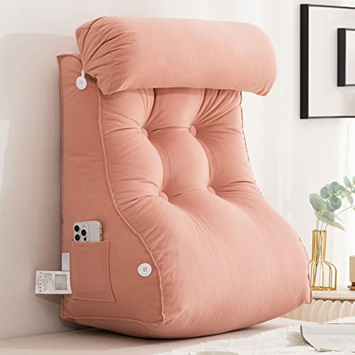 Almohada de lectura de cuña para cama, cómodo cojín de apoyo lumbar, funda lavable, ideal para relajarse, leer o ver la televisión, respaldo terapéutico