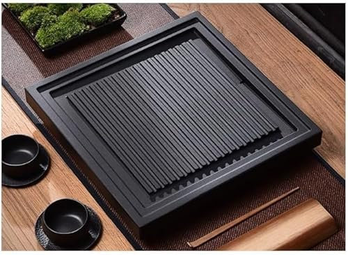 Tedräneringsbricka, modern fyrkantig tebricka för hem och kontor, perfekt för kinesiskt te och kaffeservice, perfekt för sammankomster och daglig användning