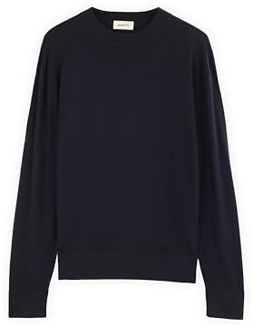 Diana Studio - Maglione Girocollo in Cashmere e Lana Merino, Uomo, Blu Navy, Taglia XL, Regular Fit