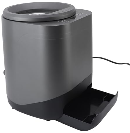 Fdit Compostera Eléctrica de Cocina 2.5L, Inodora, Bajo Ruido, Eliminación de Residuos Alimentarios con Filtro de Carbón para Abono Orgánico de Jardín (Enchufe Europeo 220V)