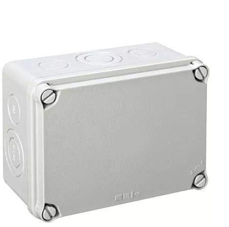 IDE EX161 IP65-IP67 Caja Estanca de Derivación con Tapa Opaca y Entradas Pretroqueladas, Gris, 116mm x 162mm x 76mm