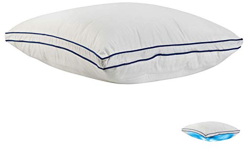 FOMI Premium Large Water Sleeping Pillow | Adjustable and Supportive Waterbase Pillow for Preferred Firmness | Orthopedic Comfort Design for Neck Pain Relief | (26” x 17”)