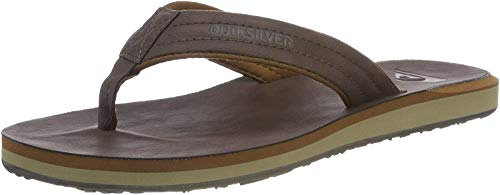 Quiksilver Herren Carver Nubuck - Sandals For Mens Zehentrenner, Braun Demitasse Solid Ctk0, 46 EU