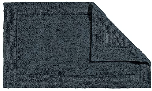 Erwin Müller Badematte, Badteppich Uni Serie Stuttgart anthrazit Größe 60x100 cm - extra dick, hohe Saugfähigkeit, 100% Baumwolle