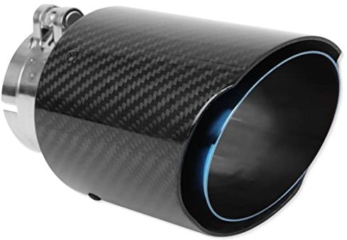 DREAMIZER 63mm Auspuffspitzen Auspuff Edelstahl Schalldämpfer Modifikation, Einlass 2.5 Auslass 3.5, geeignet für Autoauspuffrohre mit einem Durchmesser von 61–63mm