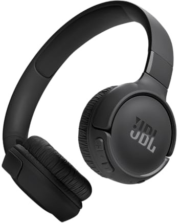 JBL Tune 520BT - Wireless On-Ear Headphones, Up to 57H Battery Life and Speed Charge, Lightweight, Comfortable and Foldable Design, Hands-Free Calls with Voice Aware (Black)