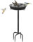 Giyiprpi Bain d'oiseaux pour Extérieur Abreuvoir Oiseaux, Mangeoire Oiseaux Sauvage Décoration en Fonte pour Le Jardin (A)