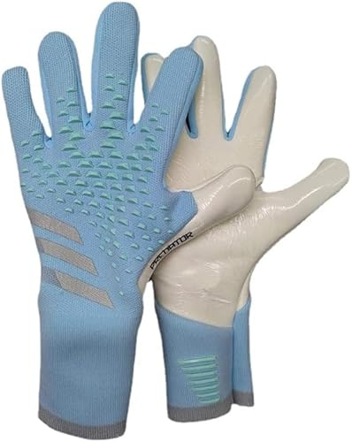 HISTARSTORE5 Guantes de portero de fútbol, guantes de entrenamiento de portero, agarre fuerte, antideslizantes y transpirables para adultos y niños (azul, 6)