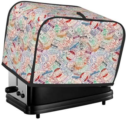Copertura per tostapane a 2 fette, impermeabile, con tasche, per piccoli elettrodomestici da cucina, protezione per impronte digitali, lavabile in lavatrice