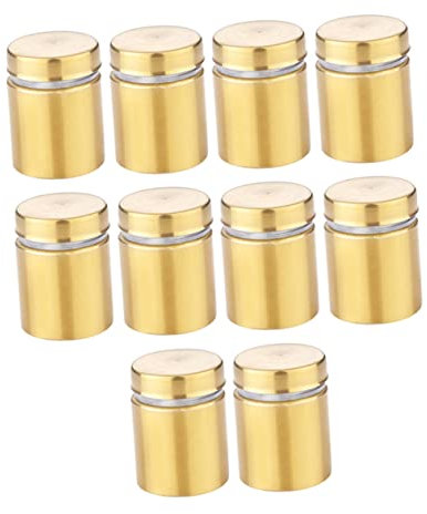 JEWEDECO 10pcs Stainless Steel Standoff Screws Head Sign Mounting Hardware Advertising Standoff Nails for Glass Signs