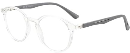 ZENOTTIC Lunettes de Lecture Homme Femme, Lunettes Anti-LumièRe Bleue : Monture Ronde LéGèRe, Lentilles Anti-éBlouissement - Lunettes pour Ordinateur 1.00