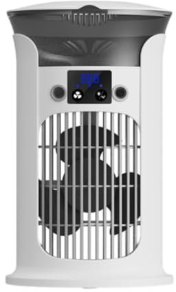 Climatiseur Portable, Refroidisseur D'air Portable, Ventilateur de Refroidissement à Air Réglable Silencieux pour Le Bureau Du Bureau, 4 Vitesse, 2 Brumes, Oscillation à 180°, Lumières Colorées, Blanc