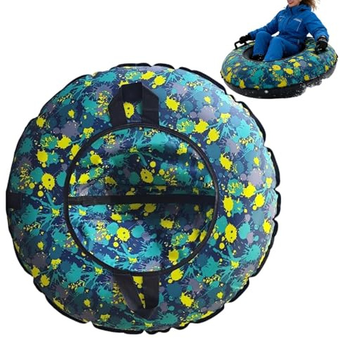 Tubo Da Slittino | Gonfiabile 104 cm Con Maniglie,Tubi Da Neve Per Slittino,Per Esterni Bambini Inverno Camping Giardino Piscina Natale