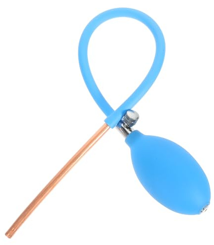 IMIKEYA Bomba manual de soplado de azúcar para arte de caramelos, herramienta de soplador de isomalt reutilizable azul adecuada para modelado de pasta de azúcar y suministros para hornear fondant