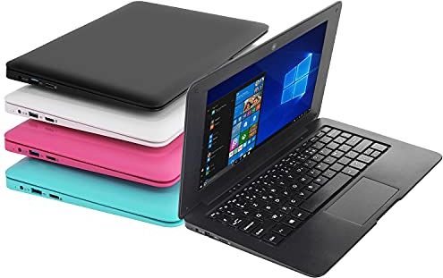 Bigmachine Windows 10 Ordinateur Portable Mini 10,1 Pouces 32 Go Clavier AZERTY Français Ultra Mince et léger Netbook Quad Core PC HDMI Webcam Netflix Youtube (Noir)