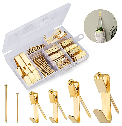 DazSpirit Crochet Pour Cadre Photo, 110 Pièces Kit de suspension de tableaux, crochet tableau, crochets de suspension de photo, pour le bureau à domicile photo peinture suspendue, fixation cadre