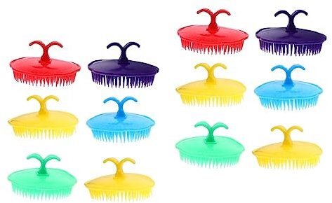 Beavorty Stk Massage-shampoo-bürste Haarmassagekamm Shampoo-bürste Für Haarkopfhaut-massagegerät Massagebürsten Haarbürste Für Zu Hause Juckreiz Mann Lederbürste Plastik