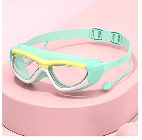 Samnuerly Schwimmbrille Antibeschlag-HD-Schwimmbrille für Jungen Mädchen-Big-Box-Schwimmkappenbrille (Farbe: A, Größe: Einheitsgröße) (B Einheitsgröße) (B Einheitsgröße)