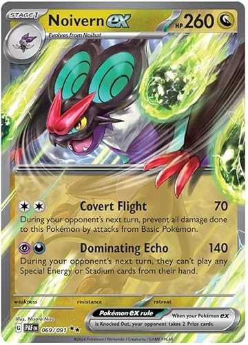 Noivern ex 069/091 Double Rare Pokemon Card | Paldean Fates Set | Scarlet & Violet Series | Titan Authenticated