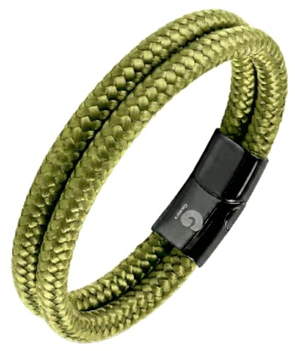 Pulsera náutica trenzada náutica con cierre magnético de cuerda, pulsera marítima surfista Galeara Noa, 175 mm, 185 mm, 195 mm, 205 mm, 215 mm, 225 mm, tela