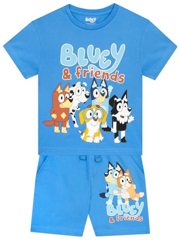BlueY Outfit Set | Bingo Sommer Zweiteiler | Baumwolle Kurze Hosen Jungen | Blau 122