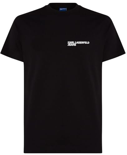 KARL LAGERFELD JEANS Hombre Slim Short Sleeve T-Shirt Negro S