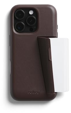 Bellroy Phone Case – 3 Card for iPhone 16 Pro (leather iPhone case, phone wallet) - Ganache