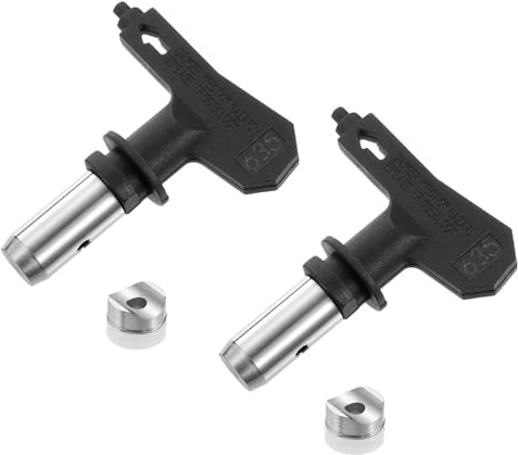sourcing map Lot de 2 embouts de pulvérisation réversibles pour pulvérisateur sans air 635 - Buses de pulvérisation de peinture pour maison, jardin, clôtures, noir