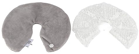 Paquete de gel para el pecho, compresa fría y caliente para lactancia, reduce la hinchazón y el dolor, draga la glándula mamaria, con almohadillas de gel para un uso cómodo (gris)