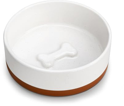 MALACASA Cuencos para perros, cuencos de cerámica para comida y agua para perros de tamaño pequeño, capacidad de 1.5 tazas, cuenco para mascotas para cachorros y gatos (S-1.5 tazas)