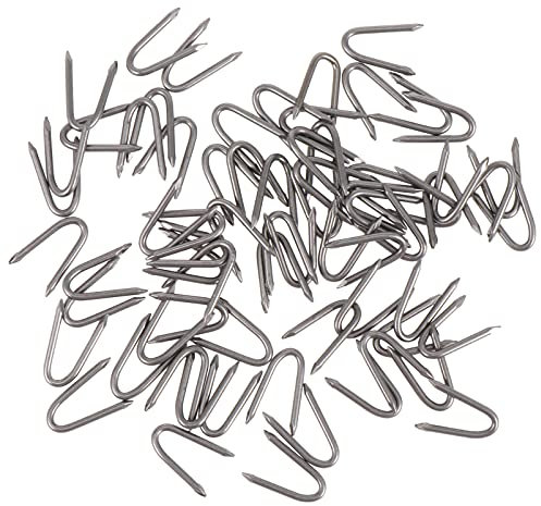 Mipcase Outil De Fixation De Gazon - 70 Clous De Jardin en Fer en Forme De U Clous De Clôture Parfaits pour Le Grillage À Poules