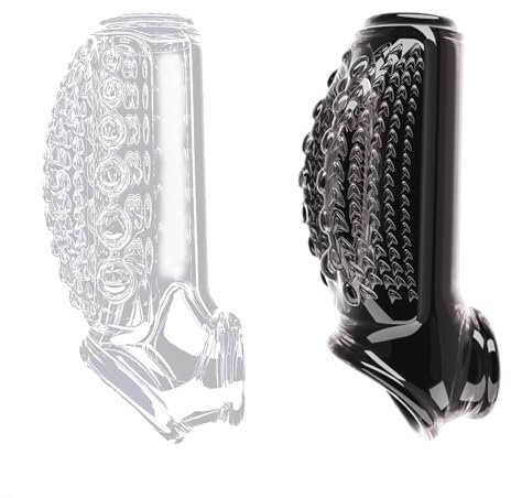 Kutocesy Confezione Da 2 Polsini Per Il Pene Con Anello Guaine E Prolunghe Per Il Pene Manica Per L'ingrandimento Giocattolo Del Sesso Per Gli Uomini