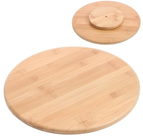 MA MAISON Piatto Girevole 360° in Legno Vassoio Tondo - Ristorante, Tavola, Aperitivo, Antipasto, Formaggi, Salumi, Pizza - Diametro Ø40 cm Resistente da Cucina